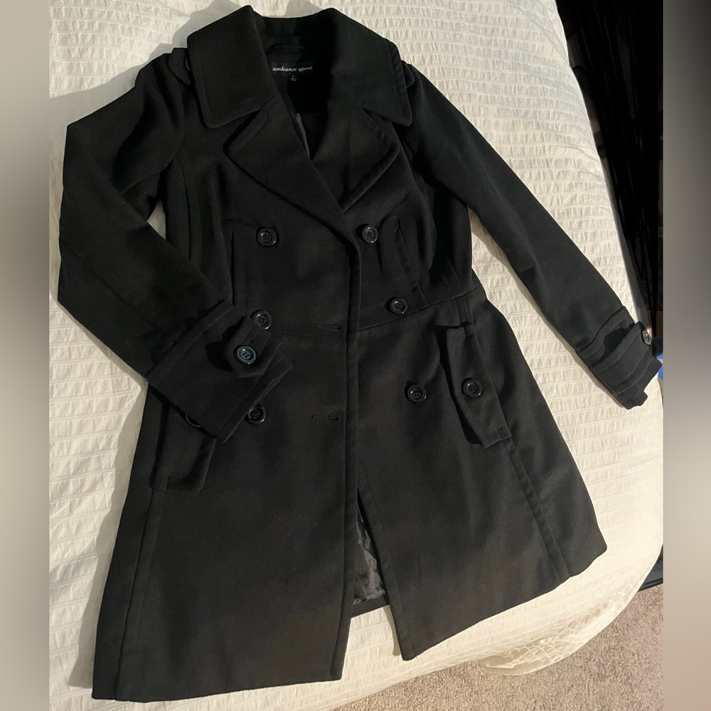 Long Black Peacoat!